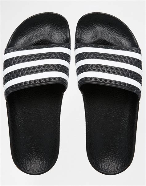 sandals adidas black and white